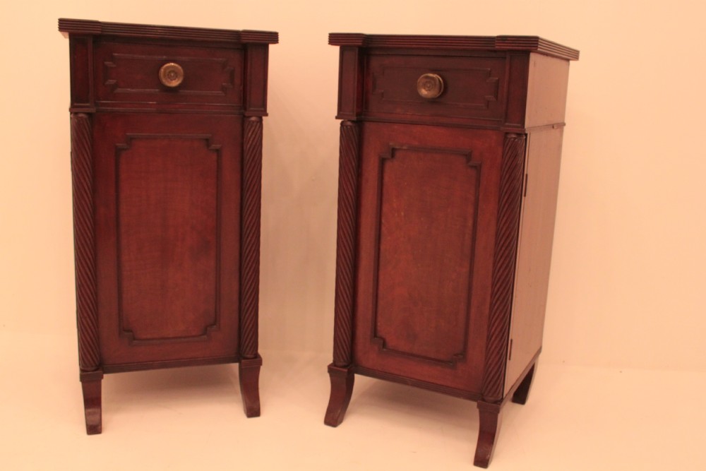 Pair of Mahogany Urn Stands
