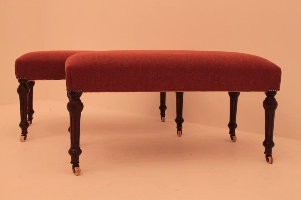 Pair of Victorian Oak stools