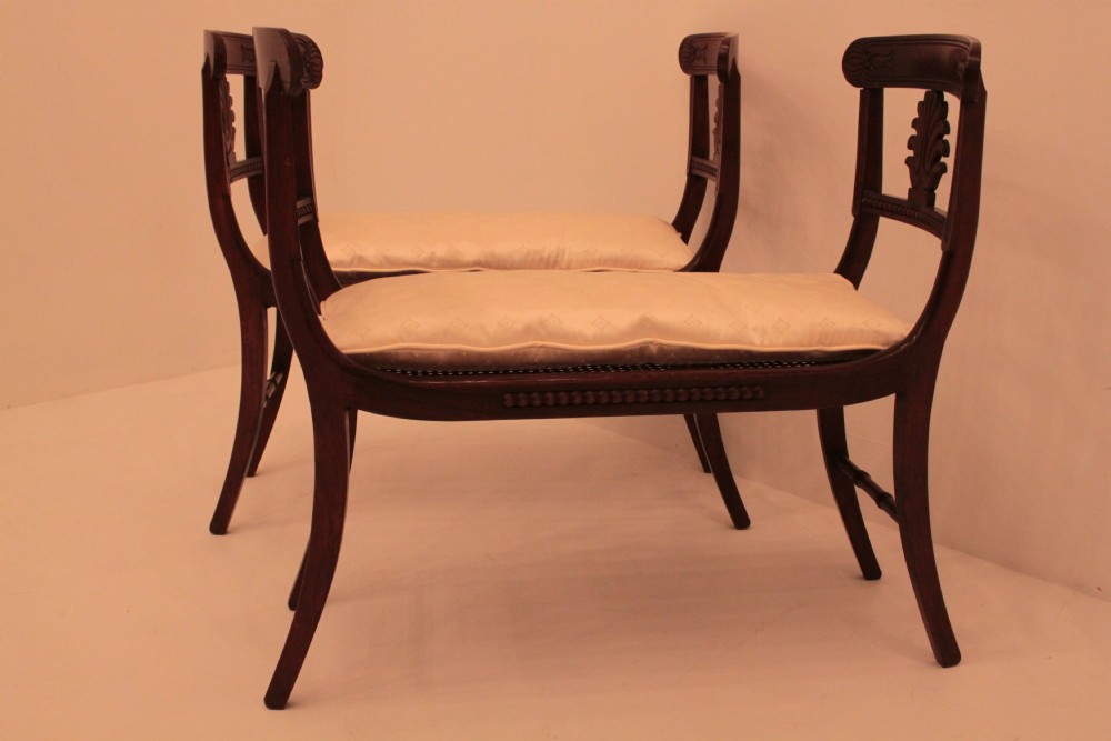 Pair of Simulated Rosewood Window seats