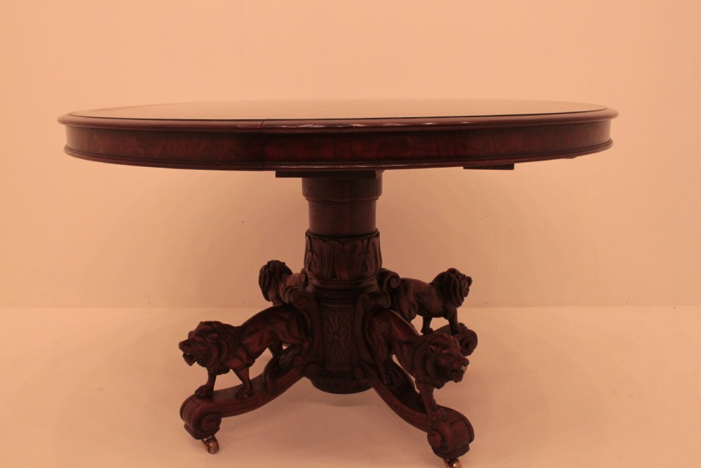 Highly Decorative French Oak Dining Table