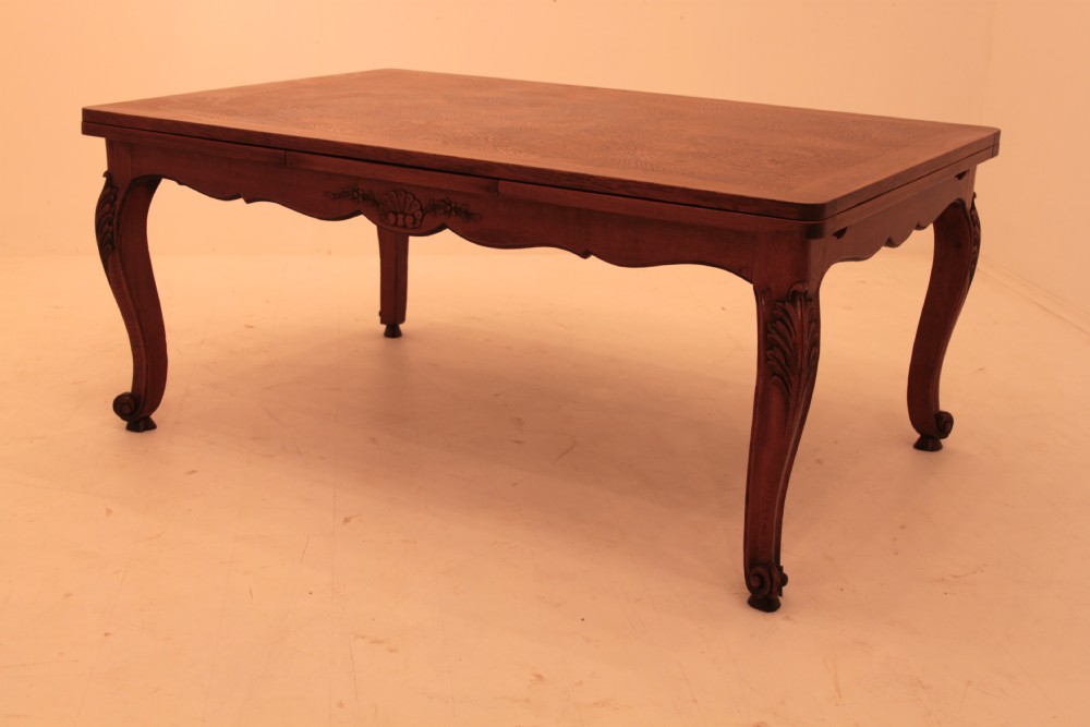 French Oak Draw leaf Table