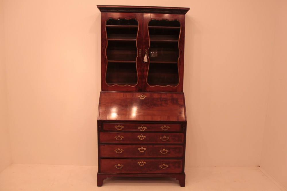 Georgian Mahogany Bureau Bookcase