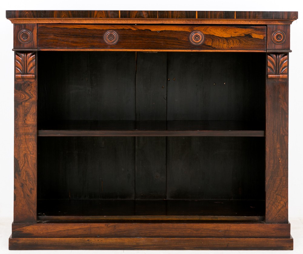 William IV Rosewood Open Bookcase