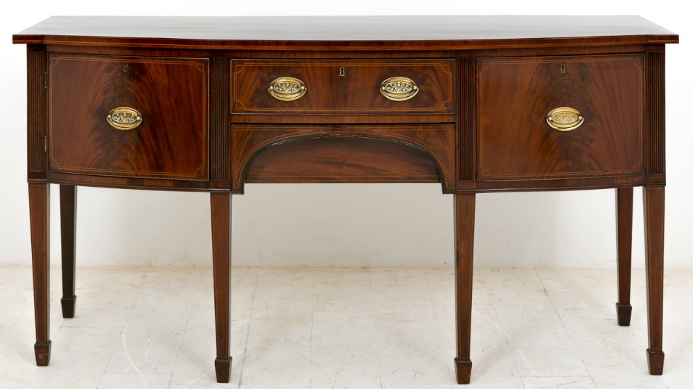 Regency Mahogany Bow Fronted Sideboard