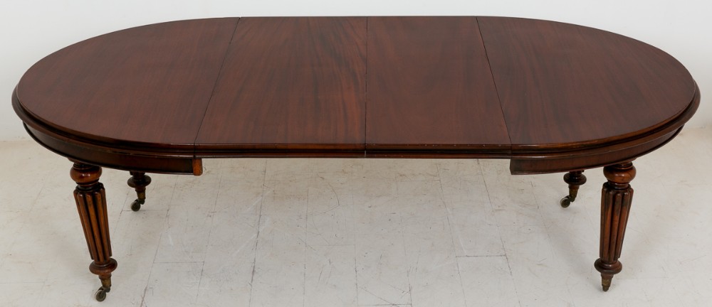 Mid Victorian Oval Extending Dining Table