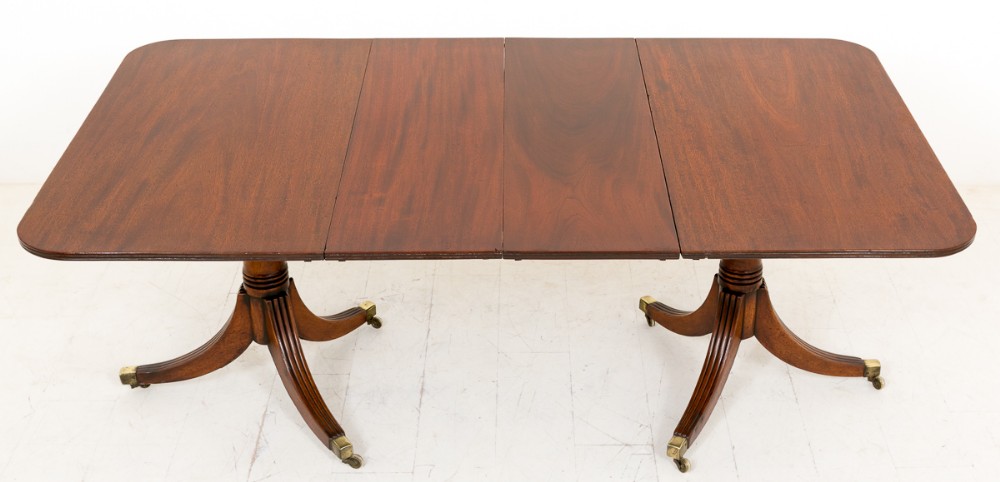 Regency Mahogany twin Pedestal Dining table