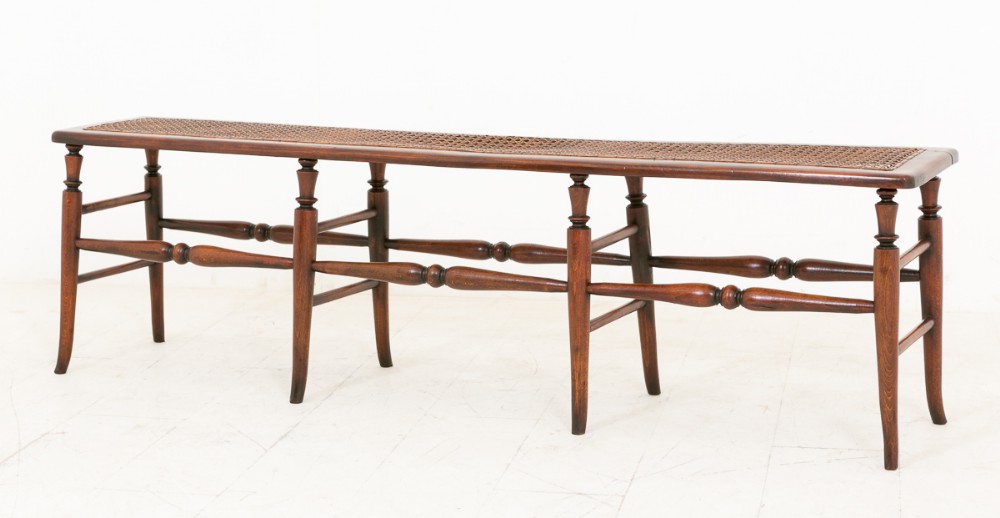 Late Victorian Cane Window Seat