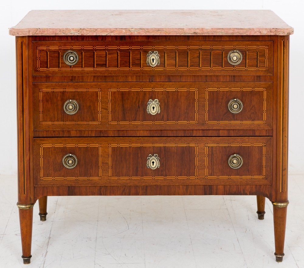 French Mahogany Inlaid Commode