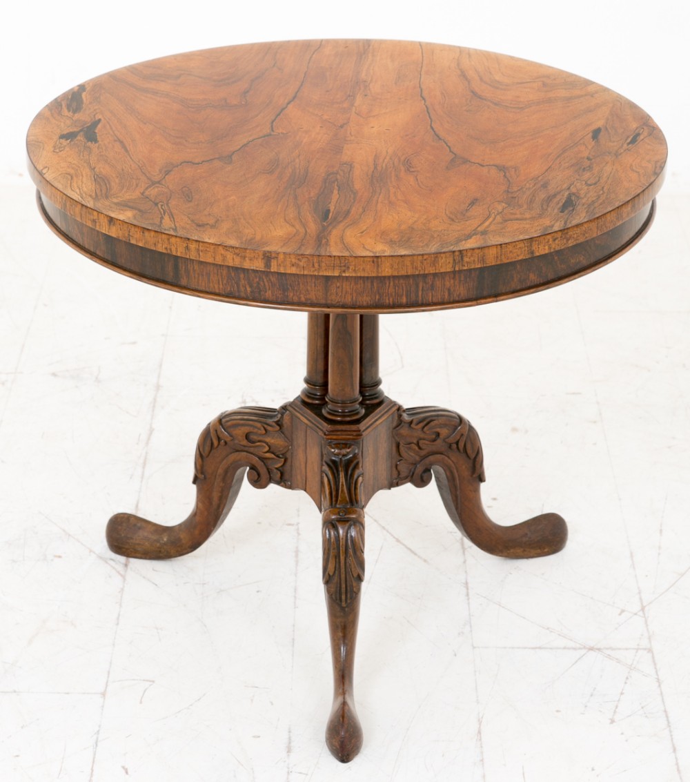 Rosewood Circular Tripod Table