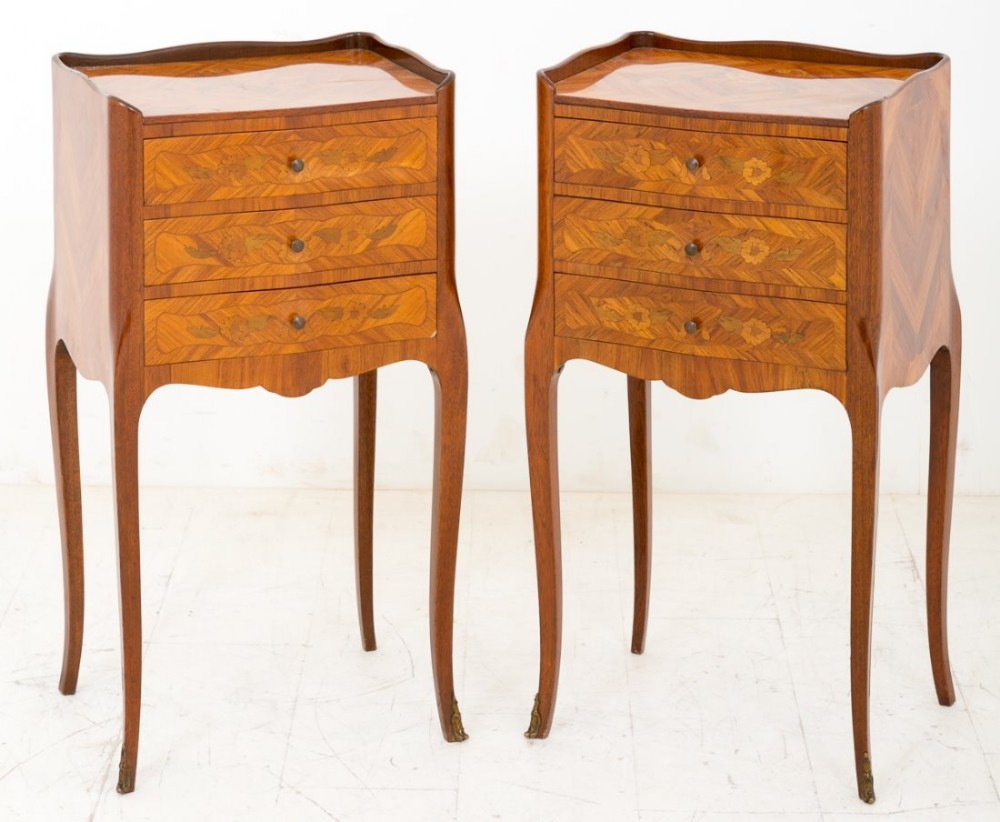 Pair of French Kingwood Bedside cabinets