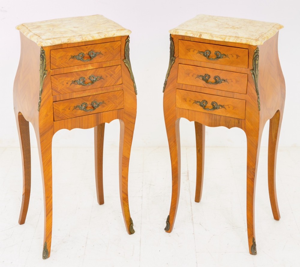 Pair of French Bedside Cabinets