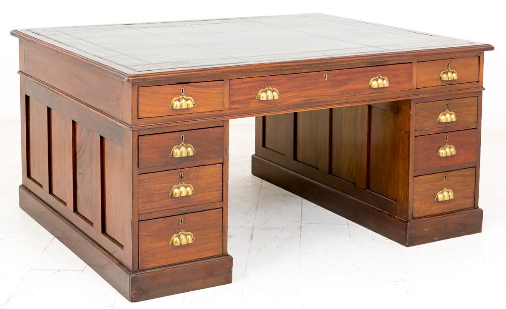 Mahogany partners desk