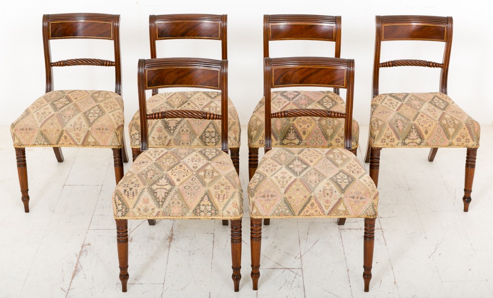 Fine Set of 6 Mahogany Regency Chairs