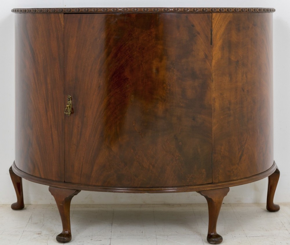 Mahogany Demi Lune SIde Cabinet