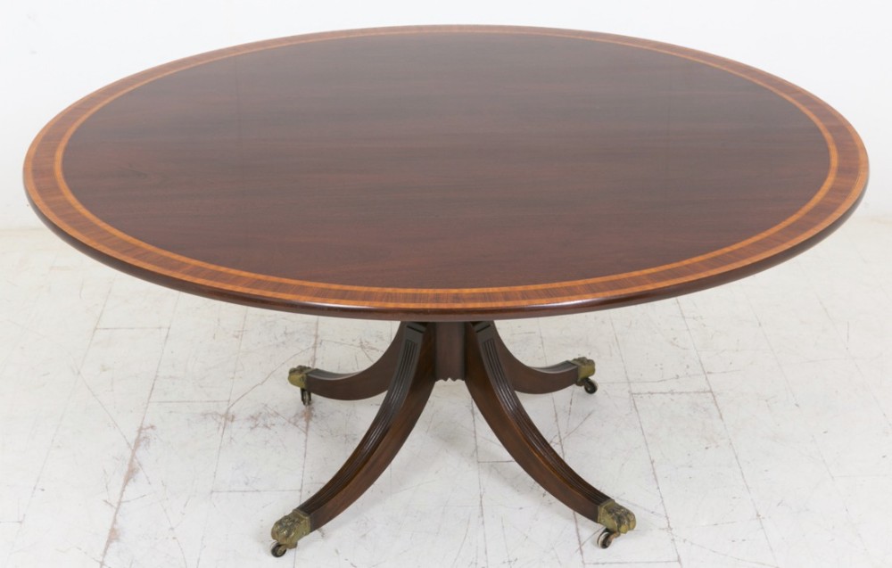 Regency style Mahogany Circular Dining Table