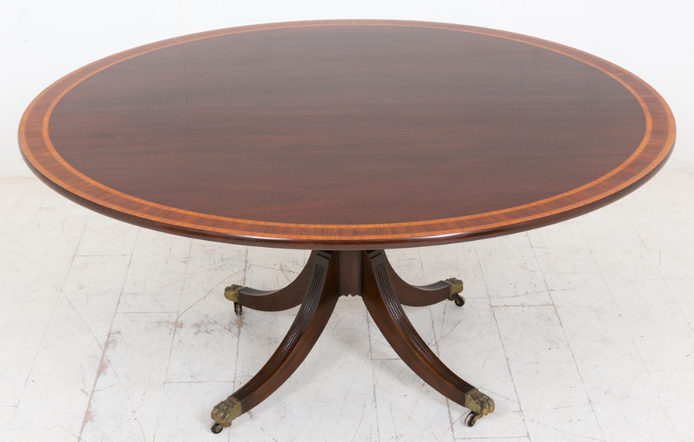 Regency Style Mahogany Circular Dining Table
