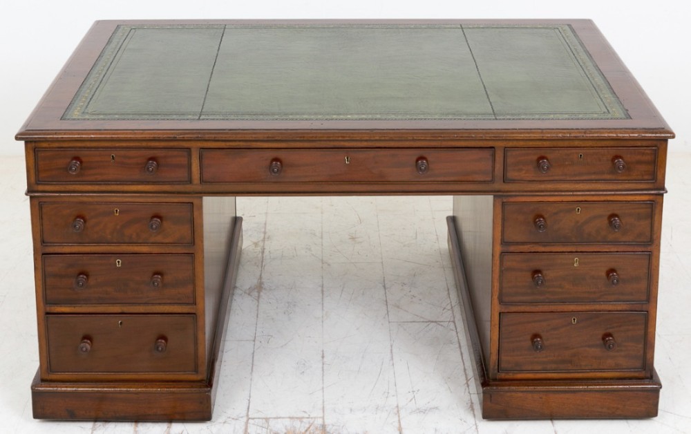 William IV Mahogany Partners Desk