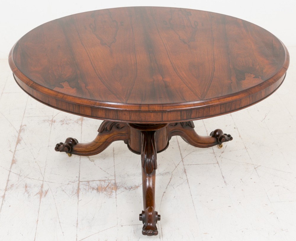 Victorian Rosewood Circular Dining Table