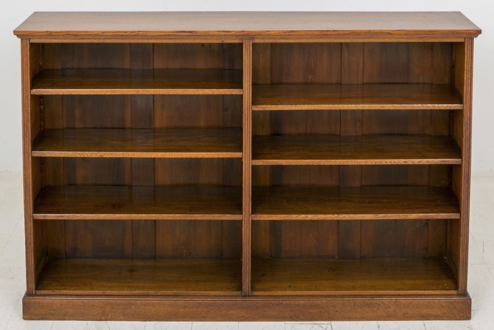 Victorian Oak Open Bookcase
