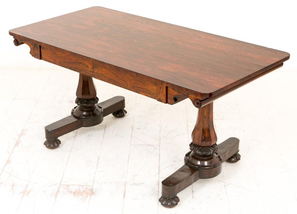 Superb Regency Rosewood Library Table