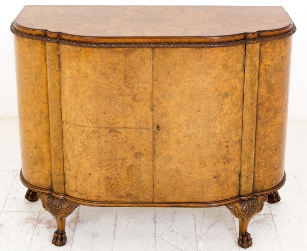 Burr Walnut 2 Door Side Cabinet