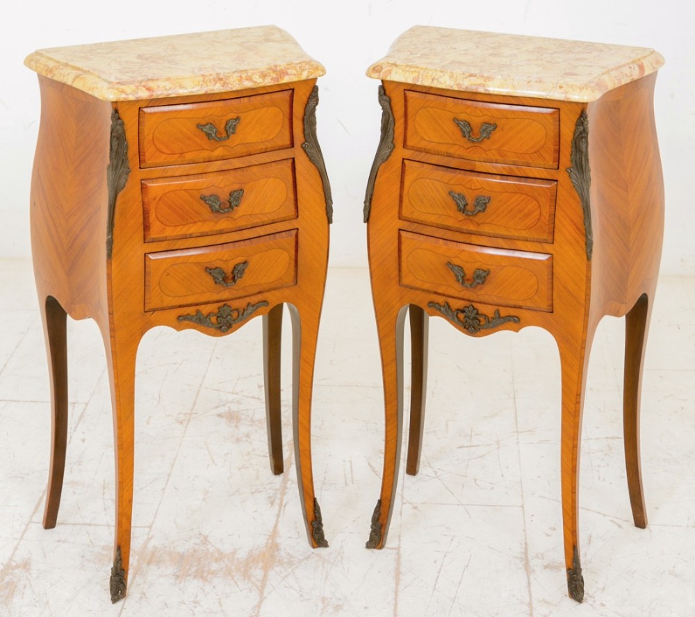 Pair of French Kingwood Bedside Cabinets