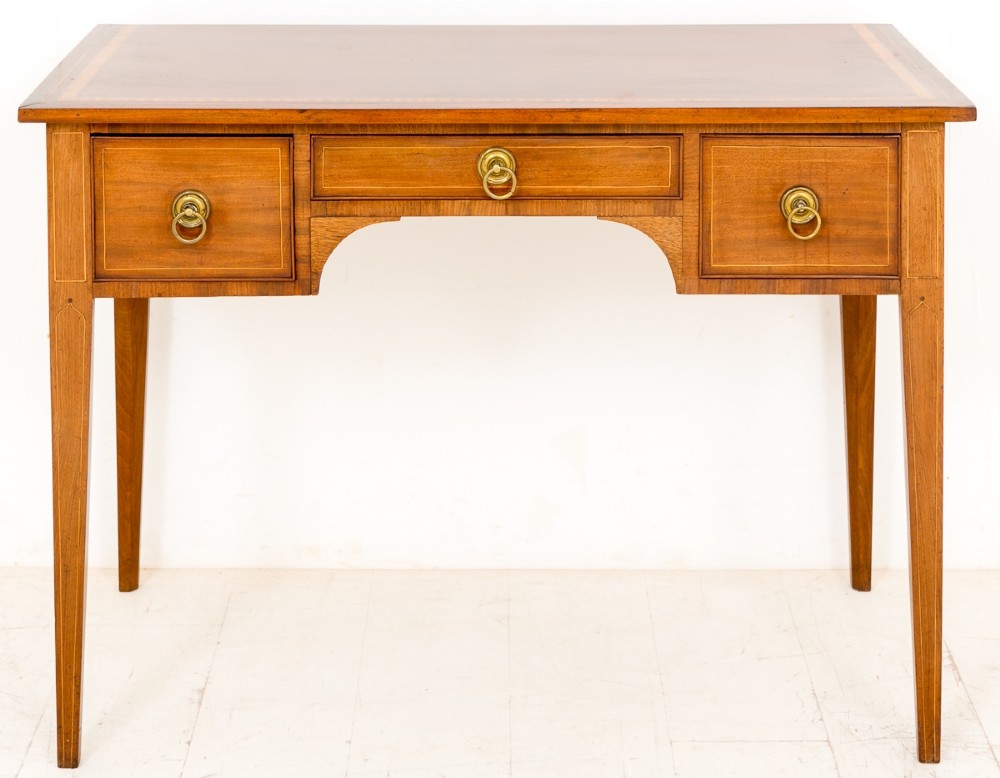 Mahogany Sheraton Revival 3 drawer side table