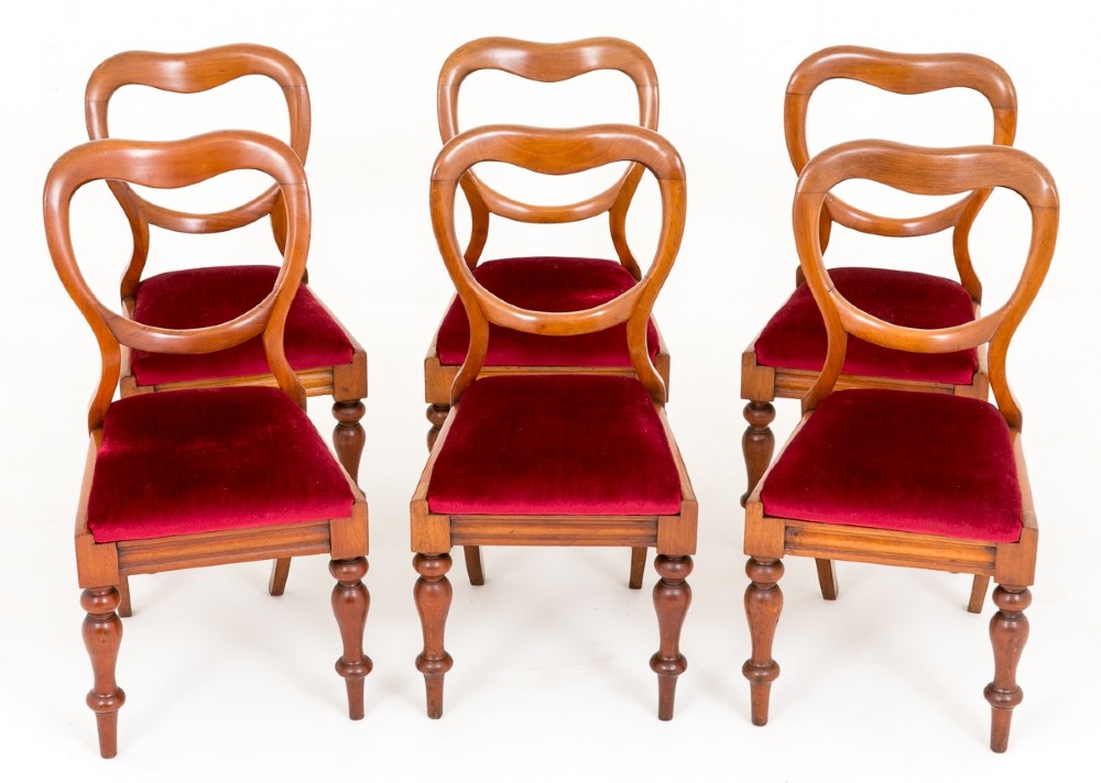 Set of 6 Mahogany Victorian Dining Chairs