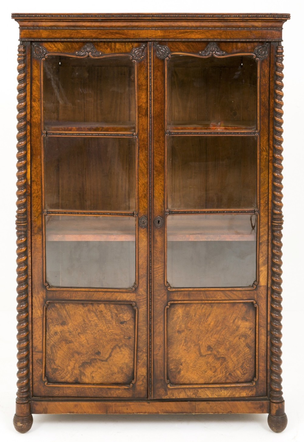 Excellent Quality Burr Walnut French Vitrine