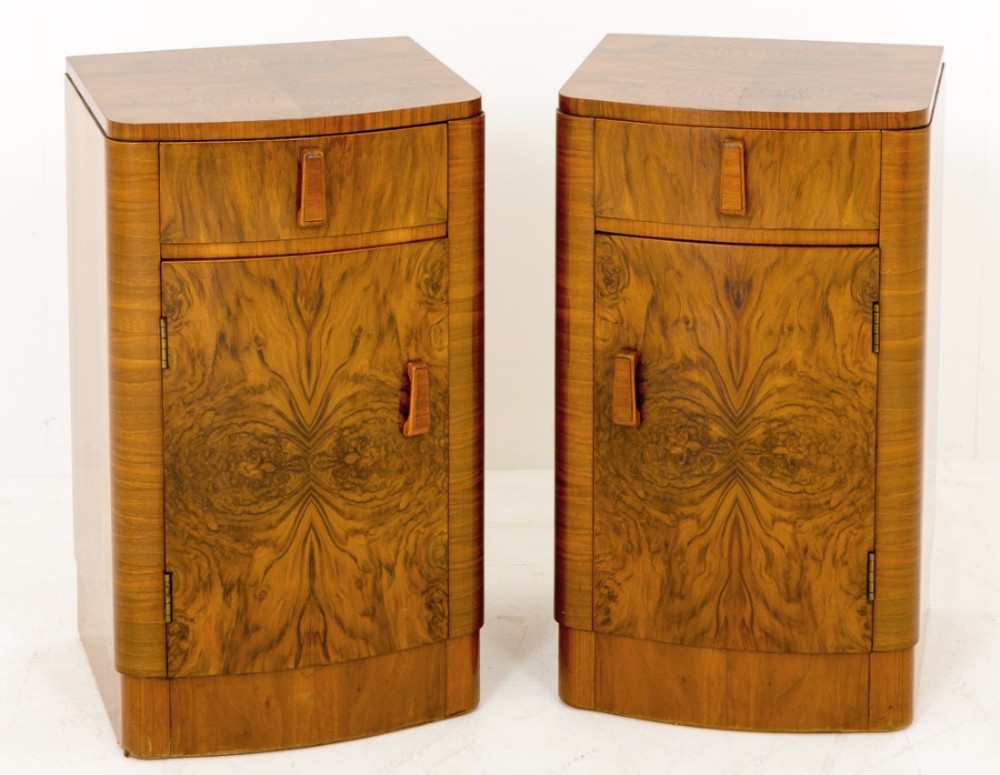 Pair of Art Deco Bedside Cabinets