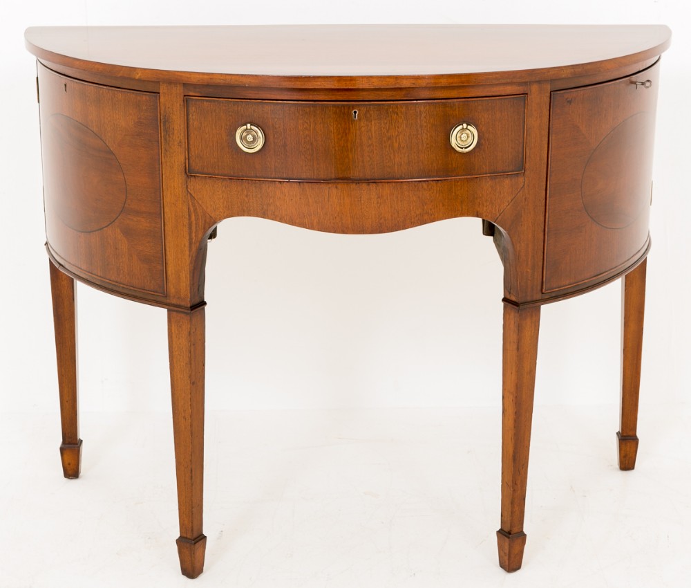 Mahogany Georgian Style Demi Lune Sideboard
