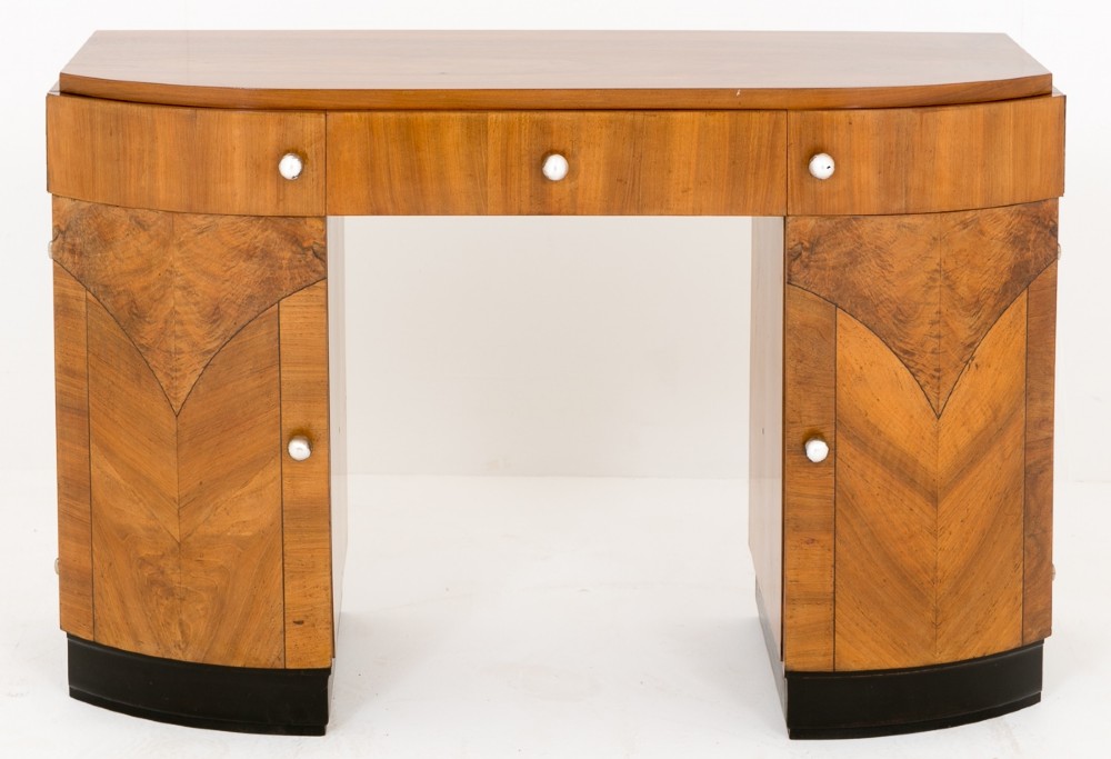 Walnut Art Deco Desk