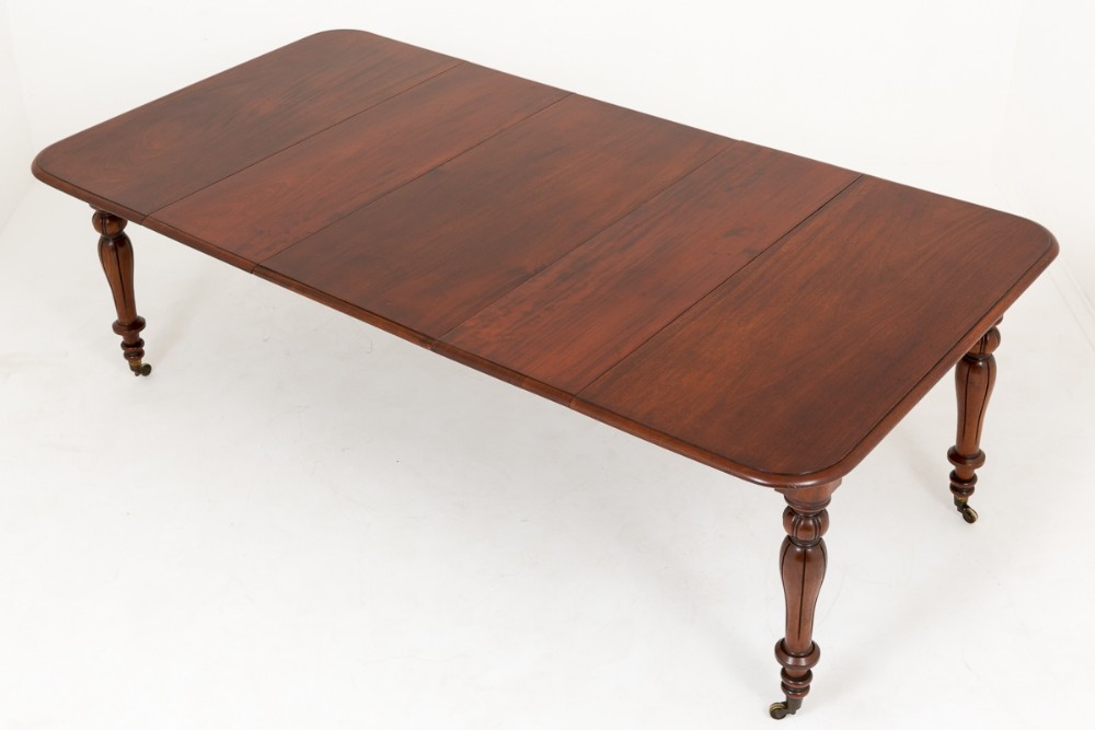 William IV Mahogany 3 leaf extending dining table