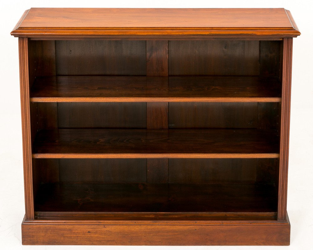 Victorian Walnut Open Bookcase