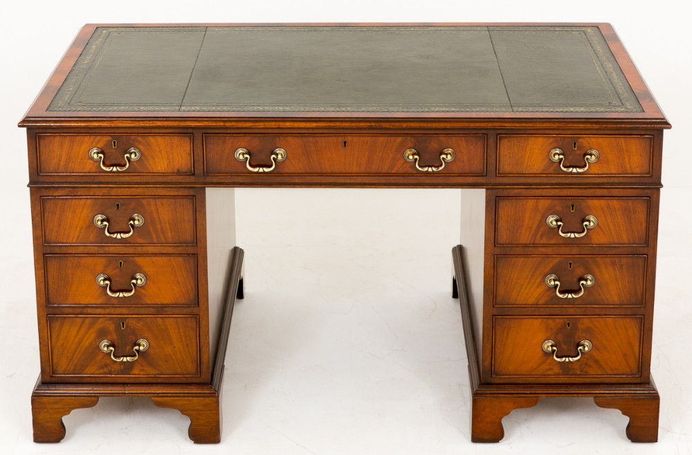Mahogany Pedestal Desk 