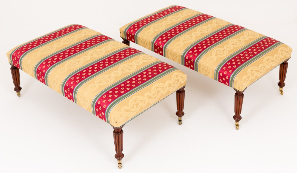 Pair of William IV Mahogany Stools
