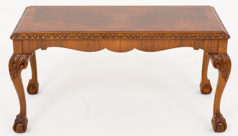 Interesting Walnut Queen Anne Style Coffee Table