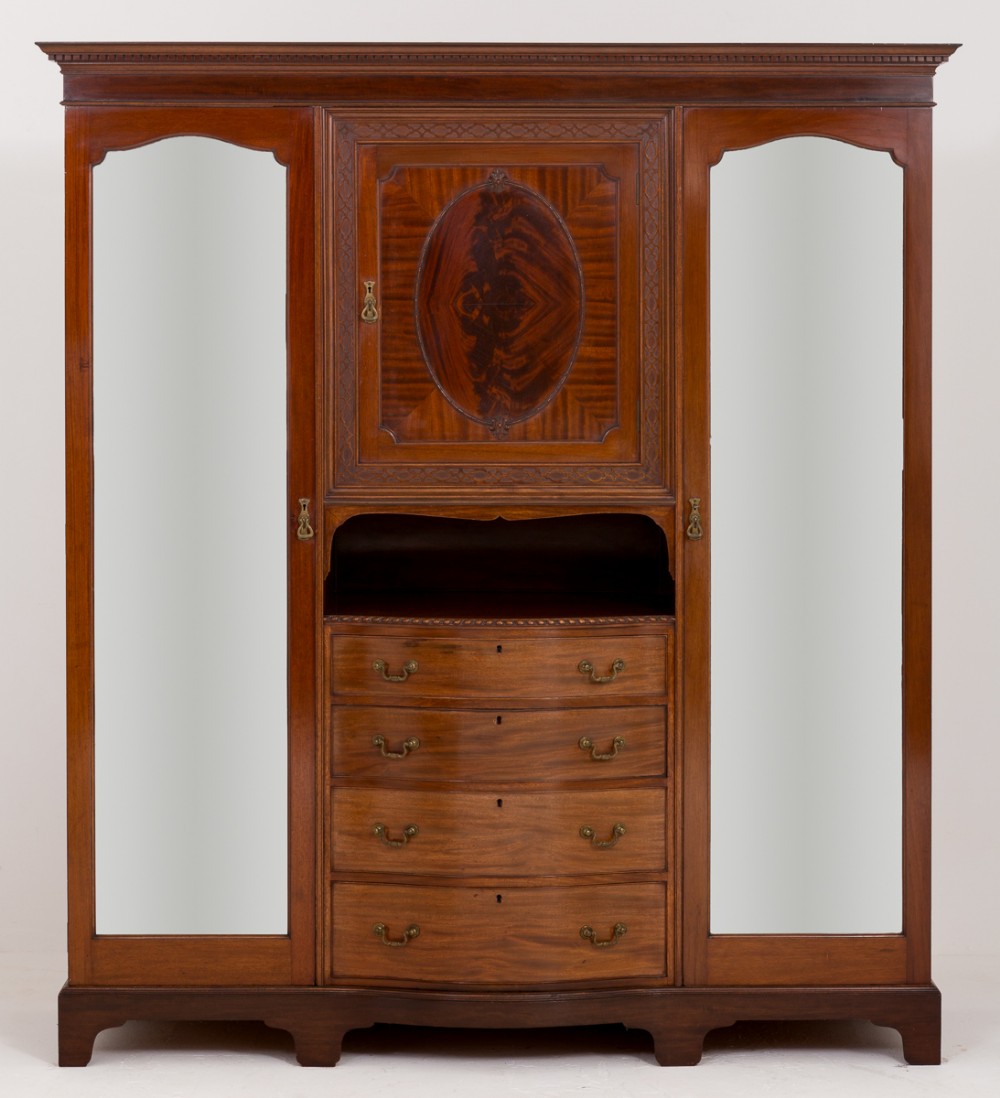 Superb Quality Mahogany Victorian Compactum Wardrobe 