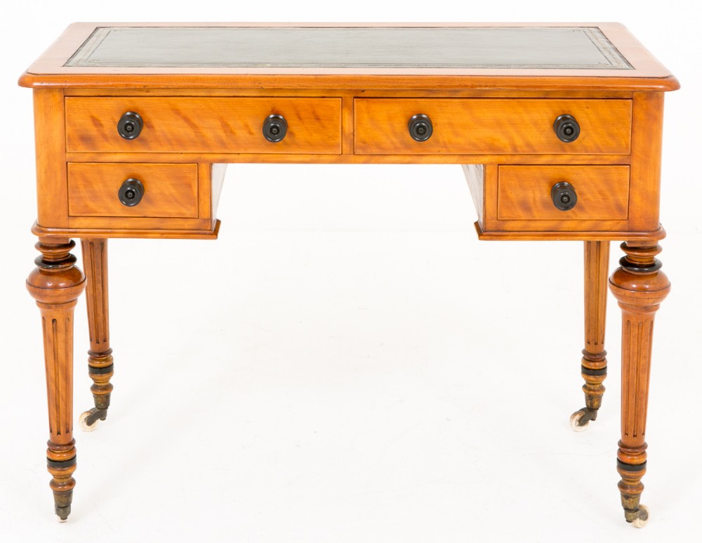 Victorian Satin Birch Writing Table