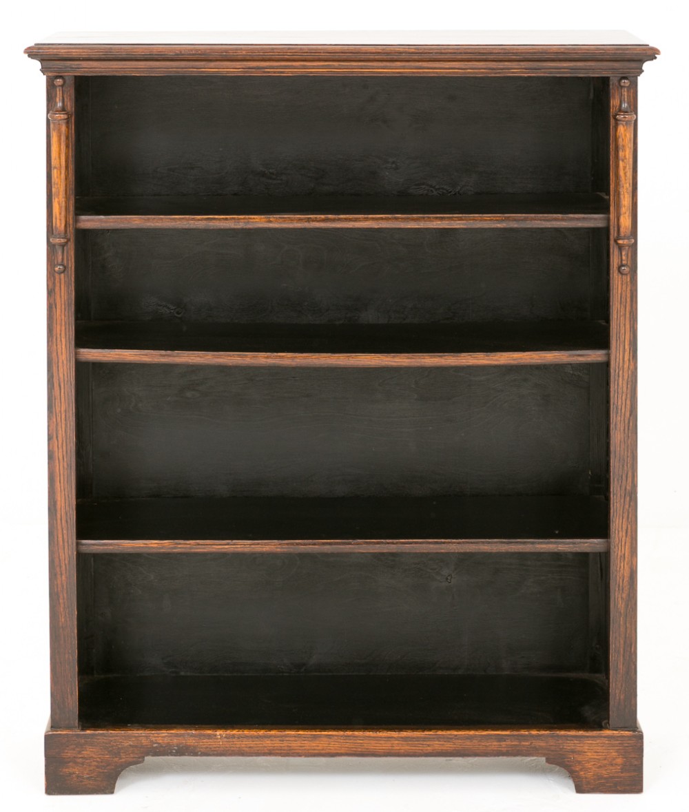Oak Open Bookcase Of Simple Form