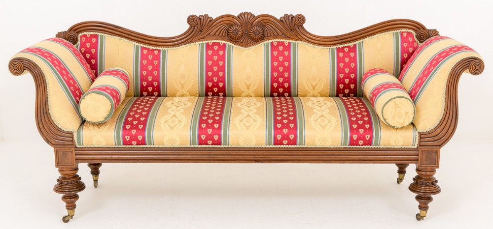Stunning Regency Mahogany Double Ended Settee