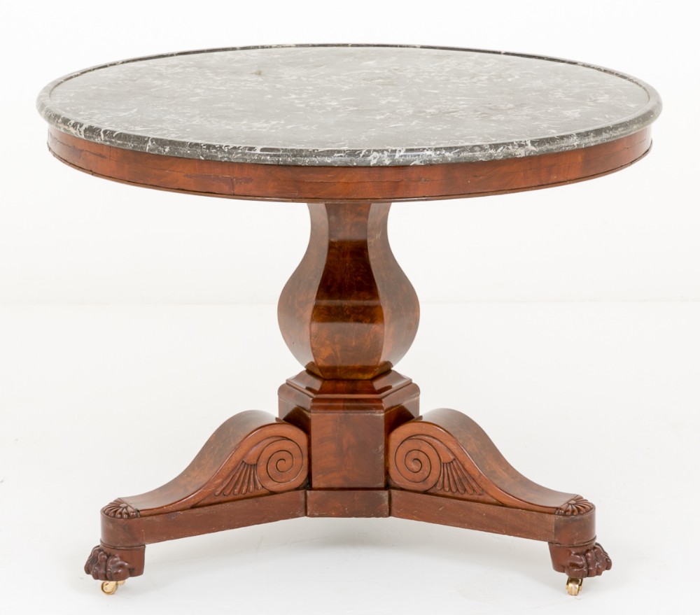 French Marble top Gueridon Table