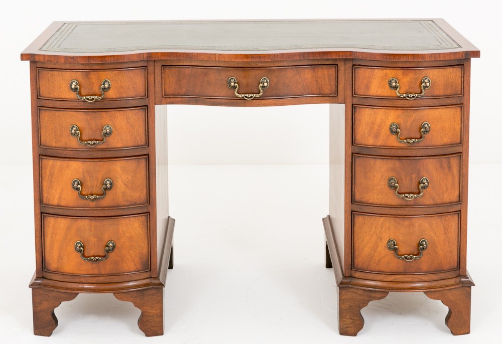 Twin Pedestal Mahogany Desk