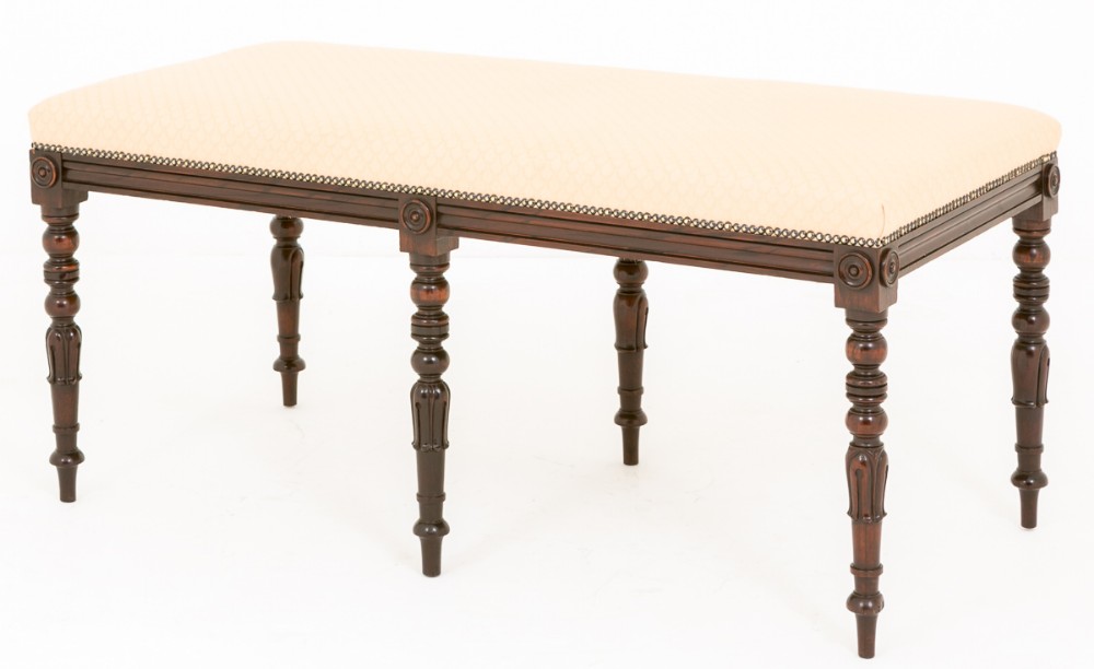 William IV Mahogany Duet Piano stool