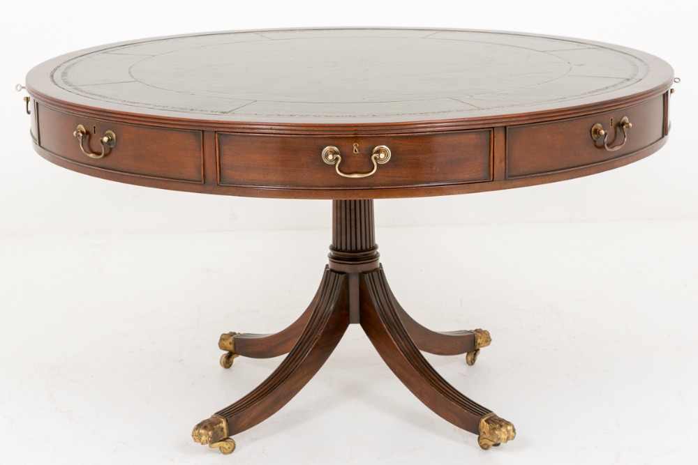 Regency Style Mahogany Drum Table