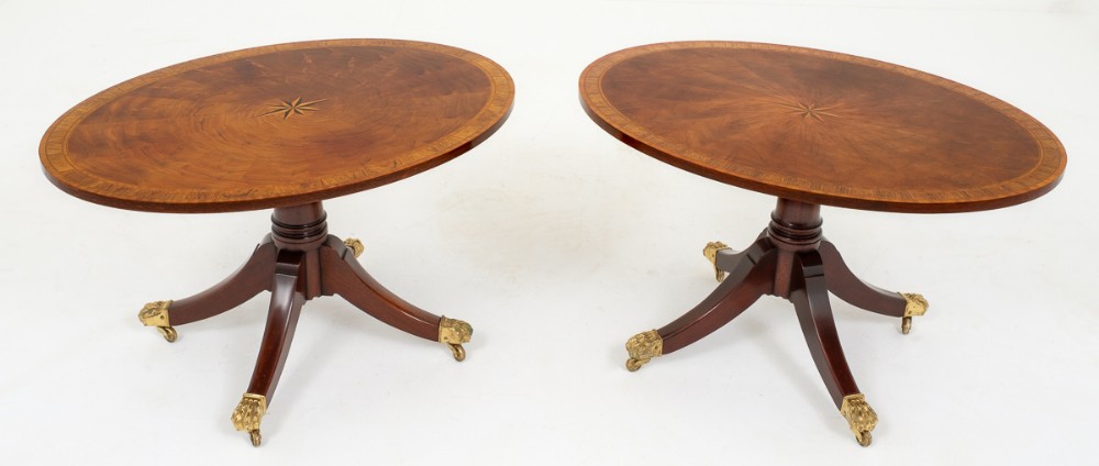 Matched Pair of Mahogany Coffee Tables in the Regency Style
