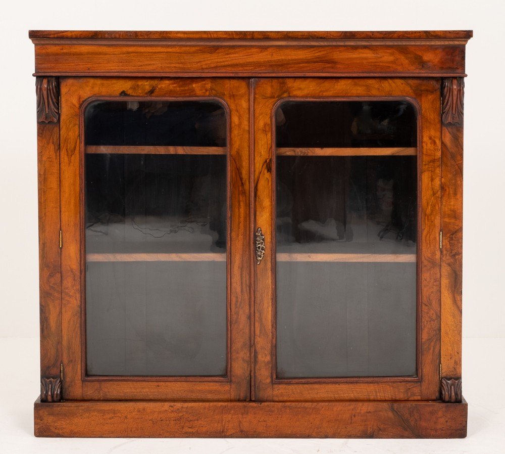 Victorian Walnut 2 Door Display Cabinet
