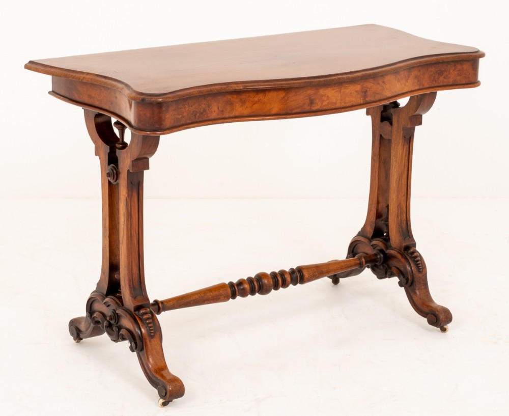 Victorian Burr Walnut Console Table