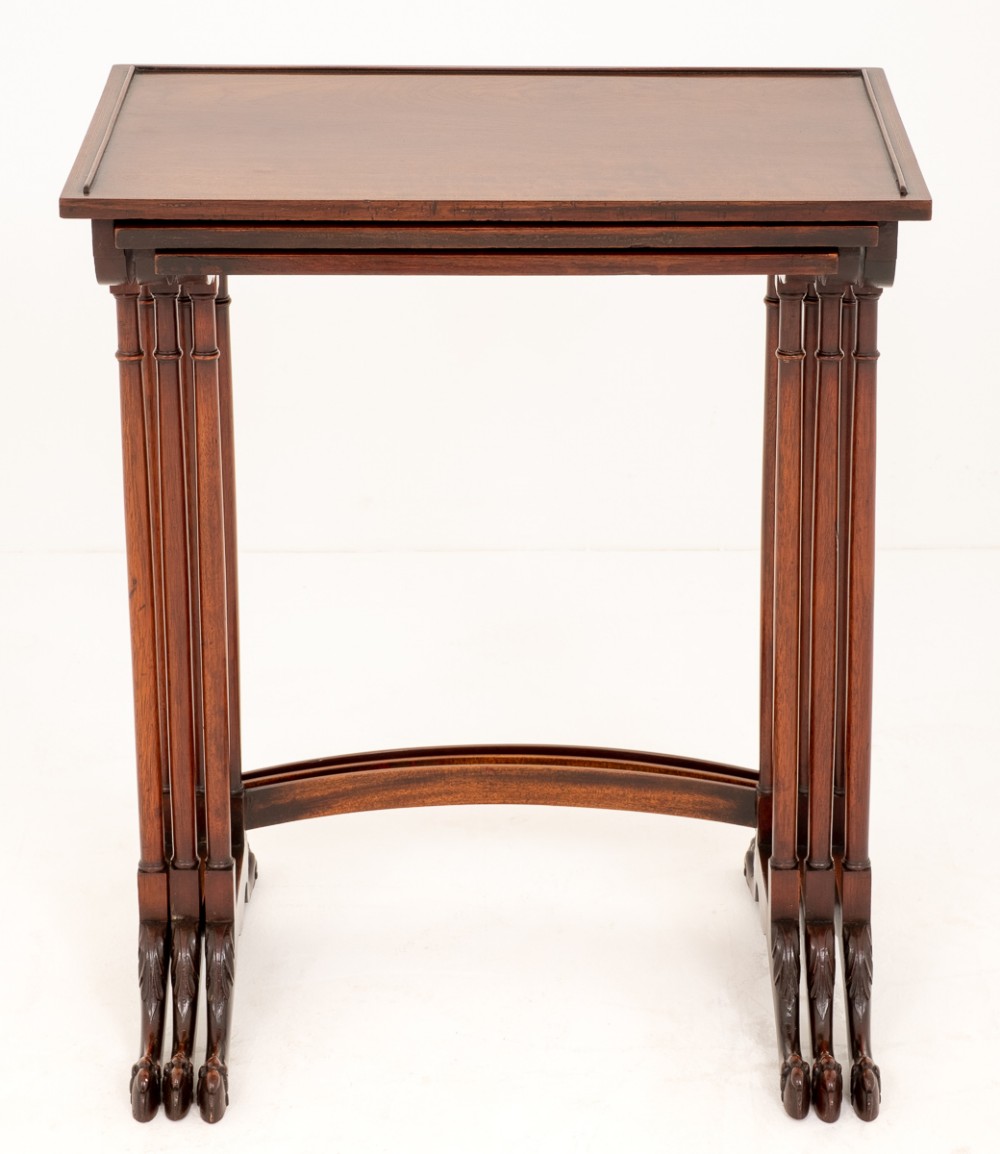 Mahogany Nest of 3 Mahogany Tables