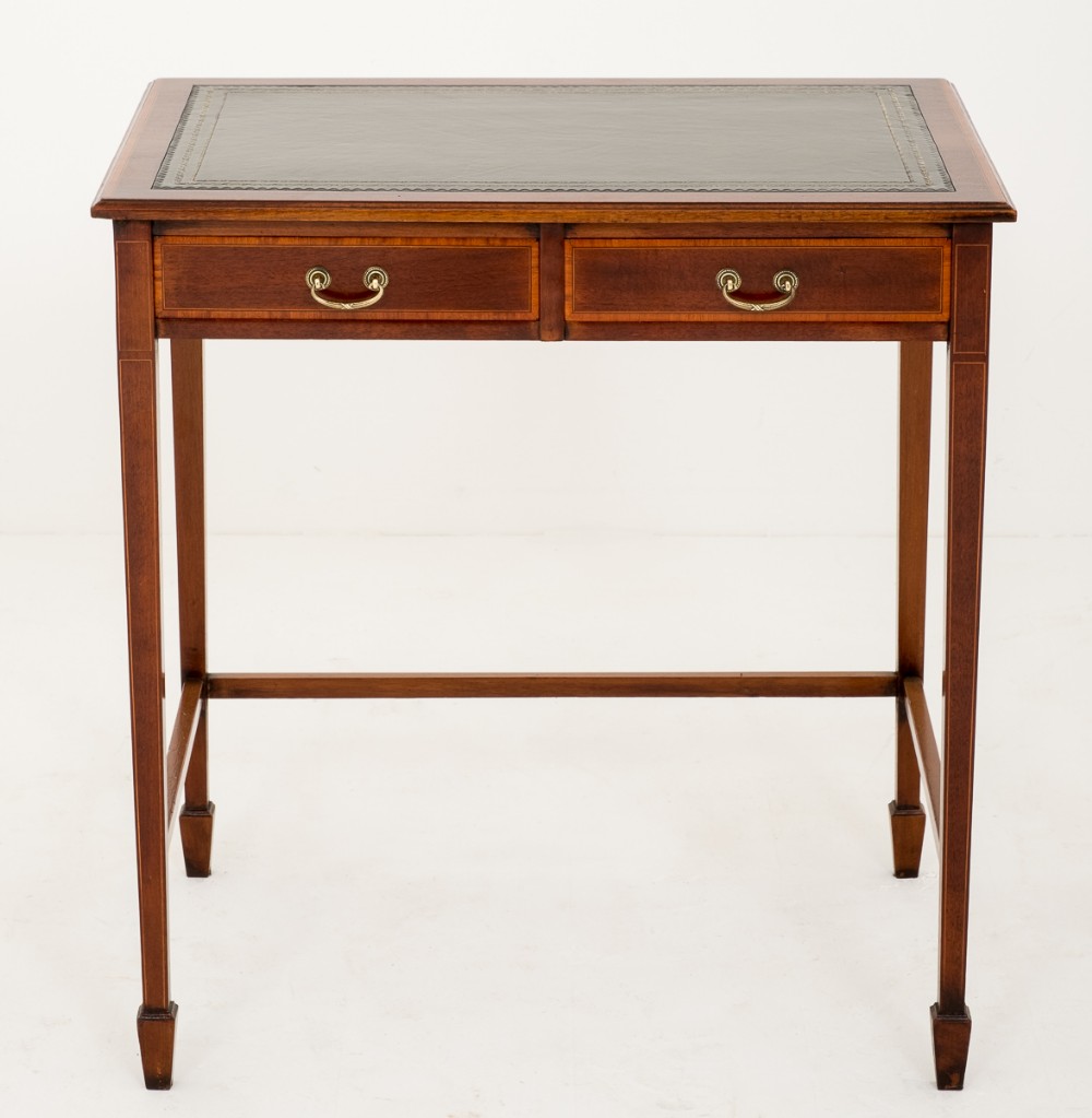Mahogany Sheraton Revival 2 Drawer Writing Table